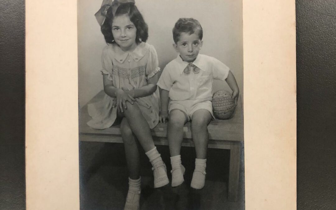 A photograph of Naomi and her brother Abner, aged about 6 and 3 respectively.